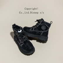 迪士尼2023春秋季新款女孩中筒马丁靴男童短靴