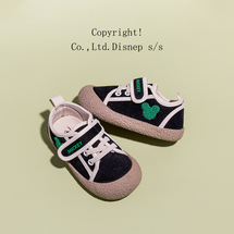 迪士尼女童宝宝2023春秋季新款儿童透气帆布鞋男童休闲运动鞋