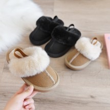 韩版包头宝宝毛毛棉拖鞋，宝宝最爱穿的一款。