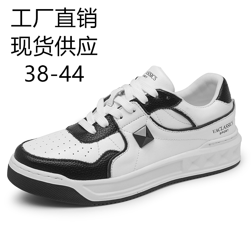 【工厂直销】男士板鞋华伦V家新款铆钉潮鞋休闲小白鞋控价168