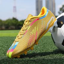 酷飞X28新款梅西金靴青少年成人长钉碎钉户外足球鞋 