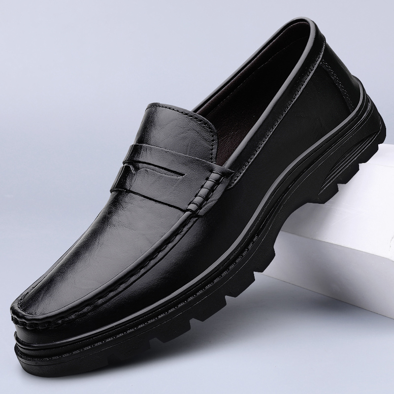CQF8022  详情图，黑色单鞋，黑色加绒，尺码38到48