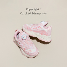 迪士尼儿童运动鞋2023秋季新款中大童网鞋女童透气轻便跑步鞋