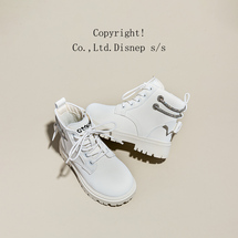 迪士尼儿童公主靴2023秋季新款女孩英伦风马丁靴女童短筒靴子