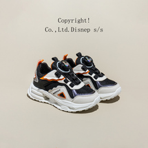 迪士尼女童鞋子2023春秋新款旋转扣透气跑步鞋儿童网面运动鞋
