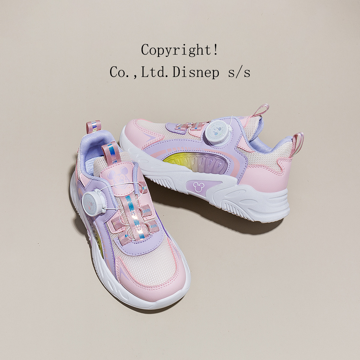 迪士尼新款儿童运动鞋女童板鞋潮牌童鞋宝宝防滑单鞋 