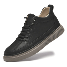 ZY2050内增高时尚板鞋37-47批105皮鞋码 黑色 卡