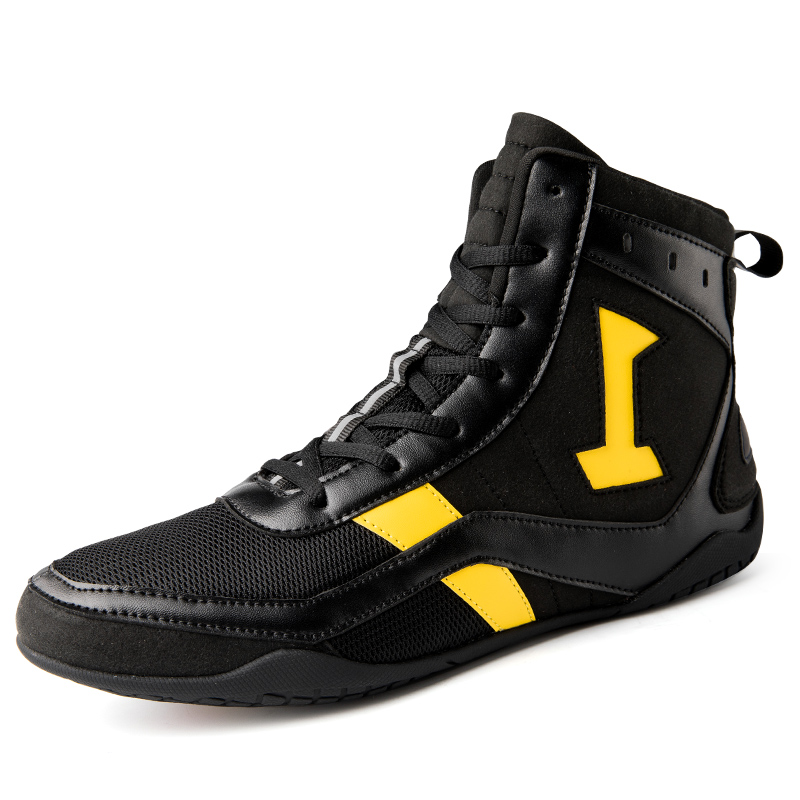 酷飞QJ997跨境大码鞋拳击鞋摔跤训练鞋搏击鞋拳击运动鞋