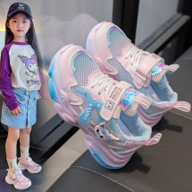 2024夏季新款儿童运动鞋鞋韩版时尚女孩子单网镂空透气鞋女童