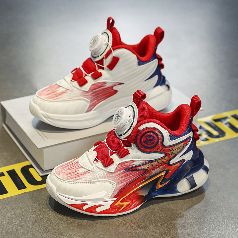 煜弋網(wǎng)面9358新款紐扣籃球鞋31-40碼段3色一件代發(fā)