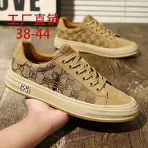 新款男士复古板鞋小蜜蜂透气潮流休闲鞋小白鞋