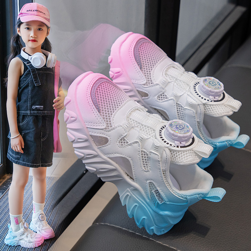 男童女童鞋夏季新款儿童框子鞋单网镂空透气跑步鞋休闲运动鞋