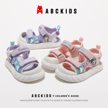 ABCkids童鞋2024夏季新款儿童软底透气女童露趾凉鞋