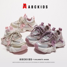 ABCkids2024夏季新款女童运动鞋儿童软底休闲老爹鞋