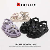 ABCkids儿童童鞋2024夏季新款女童时尚儿童软底沙滩鞋