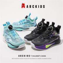 ABCKIDS2024春季新款男童中大童运动鞋纽扣单网透气超