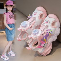 女童包头凉鞋2024夏季新款库洛米女孩公主鞋软底百搭儿童沙滩