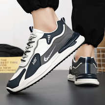 瑟跑皮面男鞋阿甘鞋运动跑步鞋