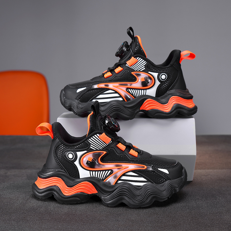 貝途721兒童秋冬季新款皮面男女童運動鞋