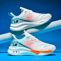 飞电5.0碳板跑鞋秋季皮面期青少年超轻软底减震学生专业运动跑