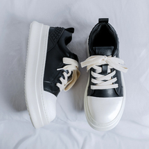 美式黑白小众厚底增高大头面包鞋小胖丁板鞋潮牌