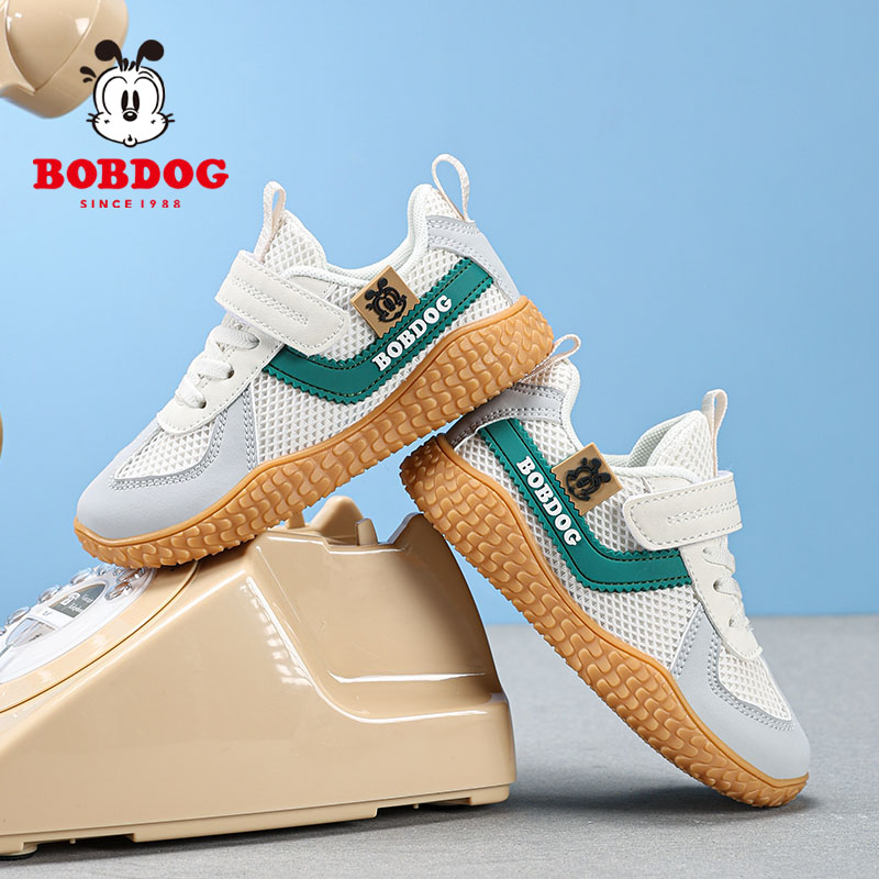 巴布豆K876 春季新款双网男童女童运动鞋28-39