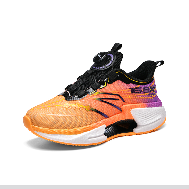 工厂直销520212旋转纽扣休闲跑步童鞋跨境大码爆款P85