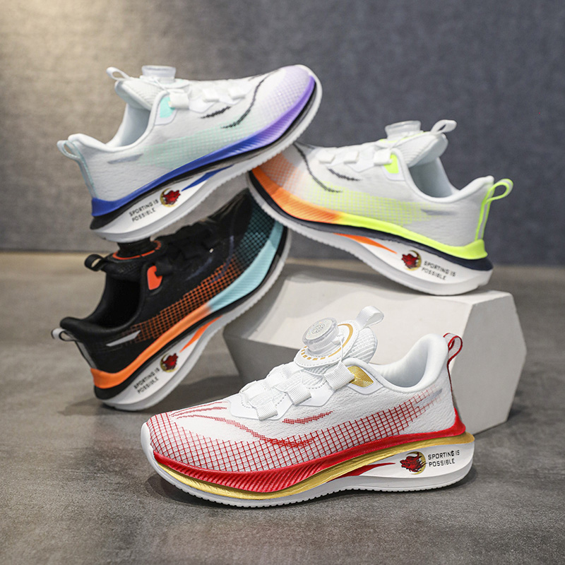 悦足192  赤兔系列网面透气旋转扣儿童运动跑步鞋31-40