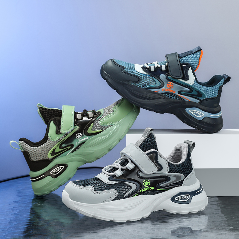 悦足8836  夏季新款单网跑步鞋儿童运动鞋28-39