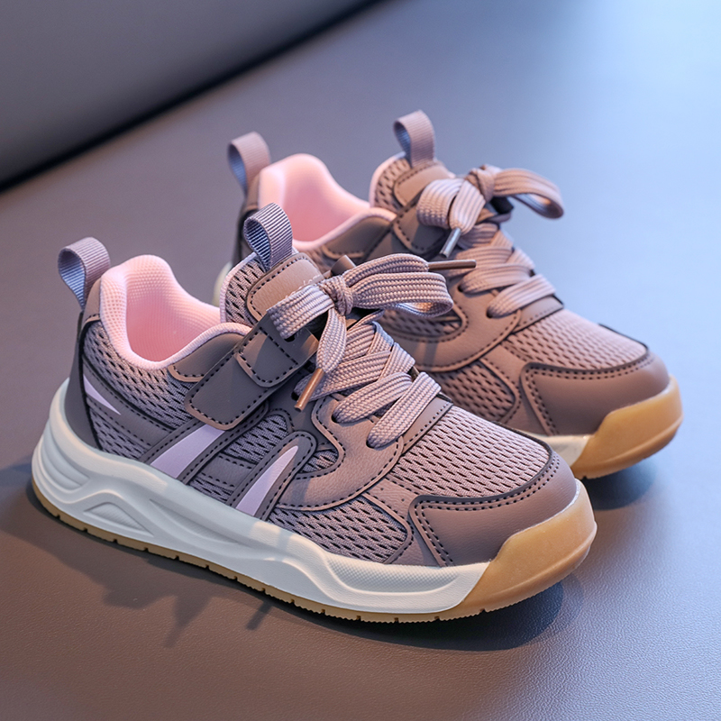 【了然鞋业】秋季新款舒适双网儿童时尚休闲运动鞋27-37