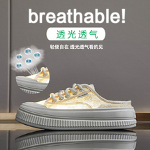 新款ins百搭潮流时尚休闲蕾丝半拖35-40