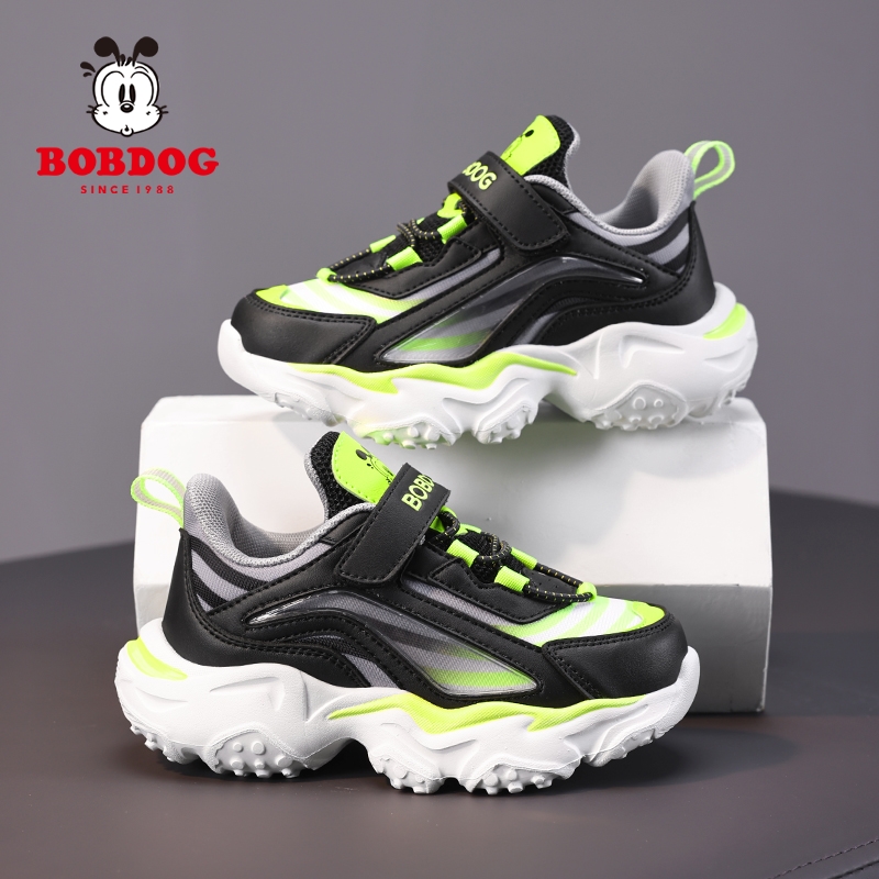 【了然鞋业】秋季新款舒适双网儿童时尚休闲老爹运动鞋28-39