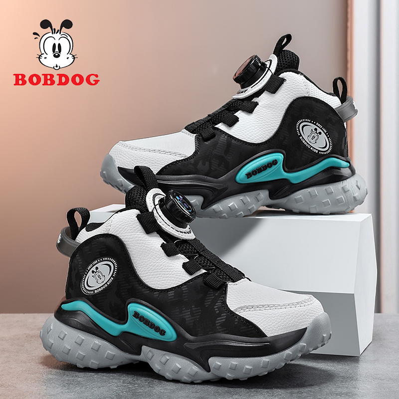 【了然鞋业】秋季新款舒防水皮面儿童时尚休闲运动鞋29-39