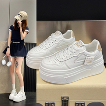 10cm厚底内增高板鞋女2025夏季新款休闲时尚松糕小白鞋