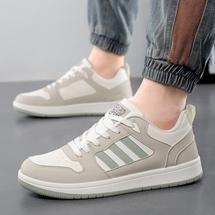 瑟跑新品男鞋皮面板鞋运动跑步鞋