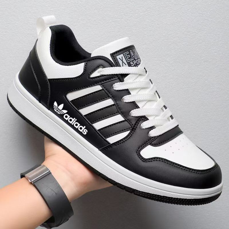 瑟跑新品男鞋皮面板鞋运动跑步鞋