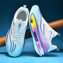 工廠直銷1908情侶休閑系帶款雙層碳板跑步潮鞋跨境爆款P65