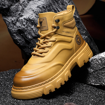 悦足3088  秋冬皮靴工装靴马丁靴39-44 控价178