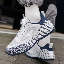 F700 新款飞织单网透气旋钮款包底鞋全包鞋36-45运动码