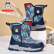 悦足K811 冬季保暖加绒雪地靴儿童防水户外运动鞋28-38