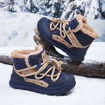 悦足966 冬季加绒保暖儿童户外雪地靴男女童大棉鞋28-38