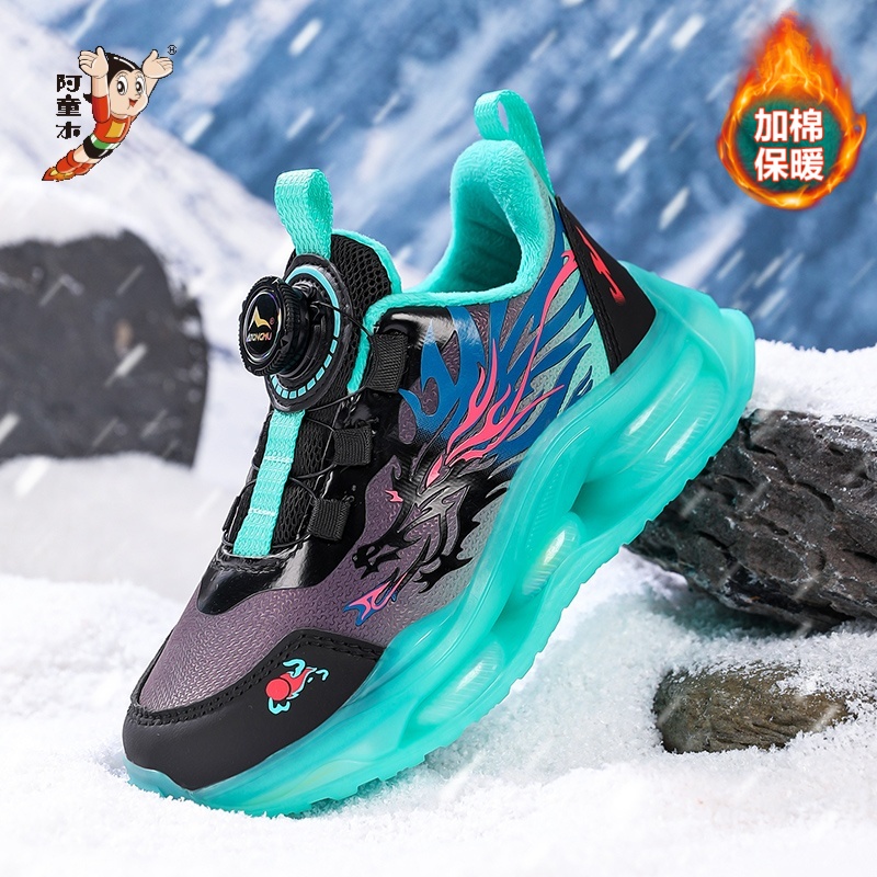 恒順童鞋新款跨境跑步鞋爆款外貿(mào)旋轉扣