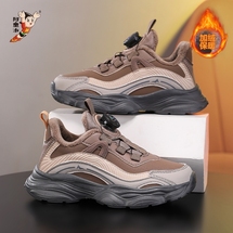 恒順童鞋新款跨境跑步鞋爆款外貿(mào)旋轉(zhuǎn)扣加絨