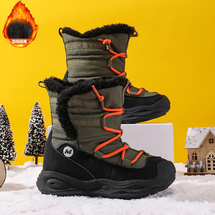 【了然鞋业】冬季新款加绒大棉鞋儿童户外运动鞋雪地靴31-40
