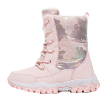 女童雪地靴冬季加绒加厚大棉靴子中大童东北防寒滑雪鞋31-40