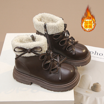 拾捌  1050 女童防水冬季复古短筒马丁靴棉鞋 26-36