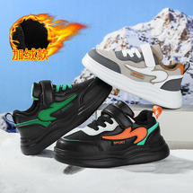 冬季儿童休闲男童加绒保暖棉鞋户外防滑鞋