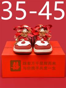 百年好合1314情侣爆款男女婚鞋板鞋跨境P72
