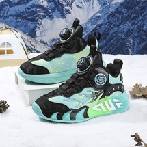 男童加绒棉鞋放水保暖儿童篮球鞋中大童轻便防滑运动鞋国潮