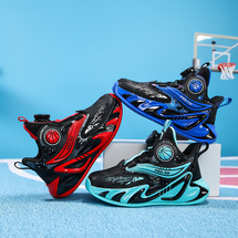 悦足833  秋冬新款皮面儿童运动鞋篮球鞋31-40